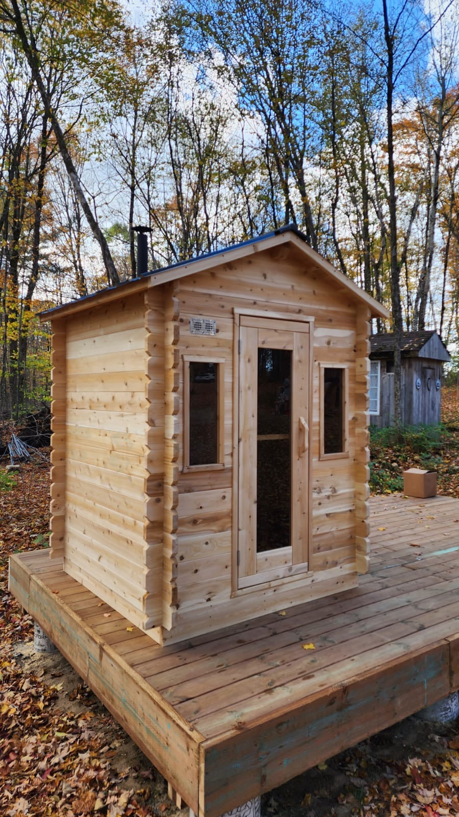 White Cedar Log Cabin Sauna
