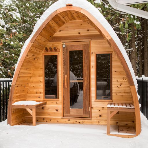 Sauna Pod Knotty Red Cedar